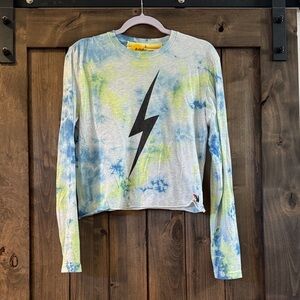 Aviator Nation long sleeve multi colored tie dye short - size small